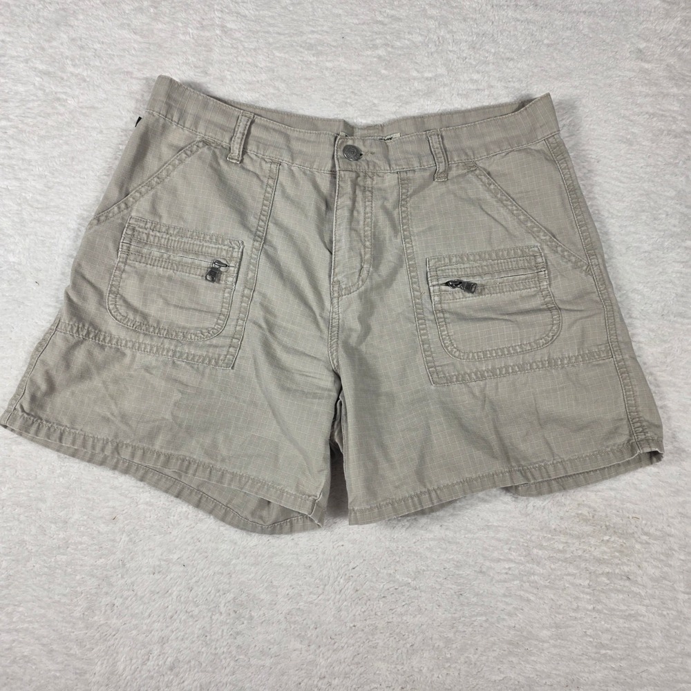 Polo Jeans Co Ralph Lauren Cargo Shorts Womens 8 Tan Ripstop Utility